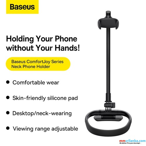 Baseus ComfortJoy Series Neck Phone Holder – Black